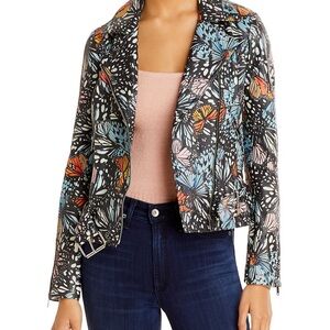 Women's Multicolor Butterfly Print Jacket